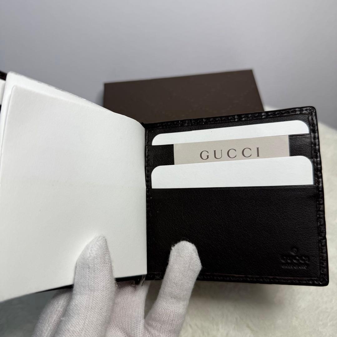 専用新品 Gucci GGシマ マネークリップ ブラウン ロゴ 箱付き - メルカリ