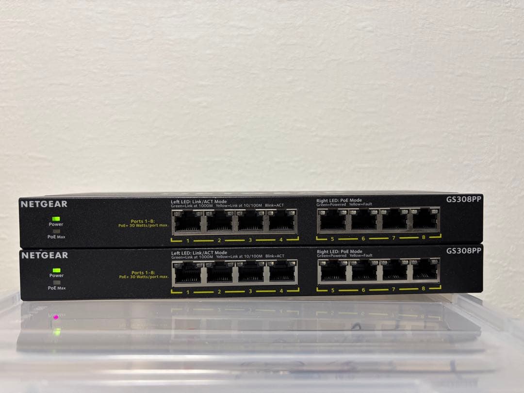 NETGEAR GS308PP 8ポート スイッチングハブ NETGEAR 8-Port Gigabit Ethernet Unmanaged PoE+ Essentials Switch