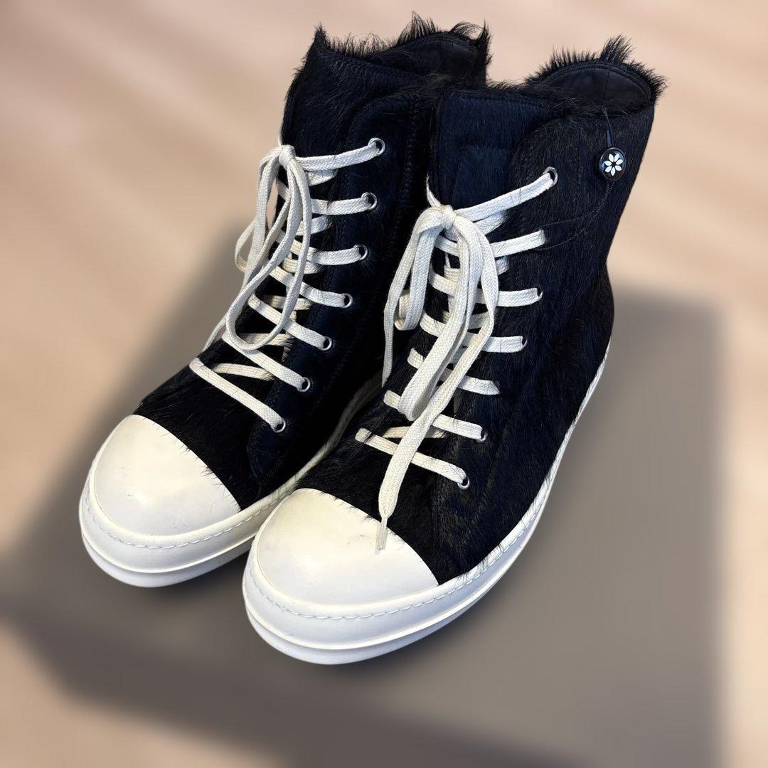 未使用 Rick Owens/RAMONES/黒 ハラコ レザー43 - メルカリ