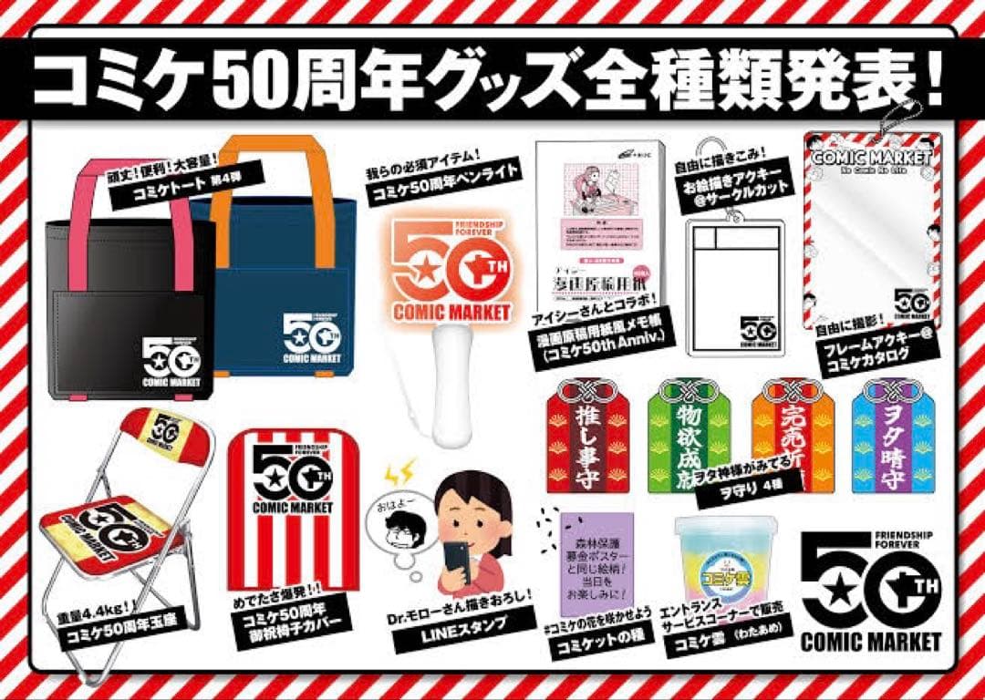 全4種】コミケ50周年記念 ヲ守り コンプリートセット お守り 新品