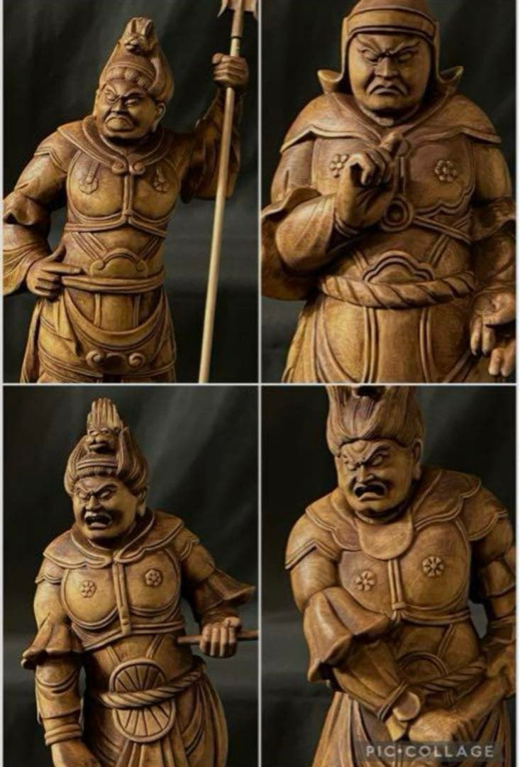 総柘植材 精密細工 古美術 時代木彫 仏教美術 薬師12神将像一式 - メルカリ