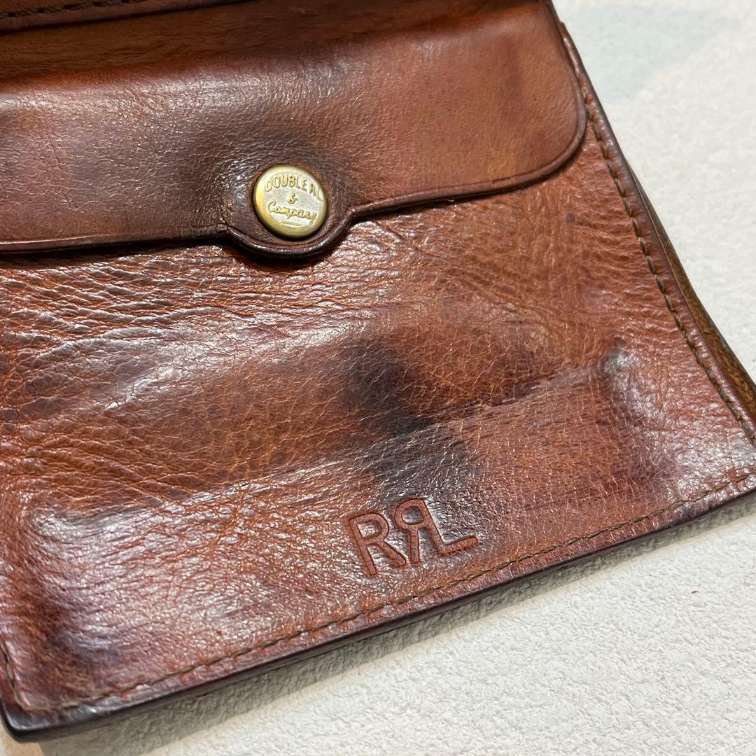 RRL コンチョ レザー ウォレット 二つ 折り 財布 ダブルアールエル