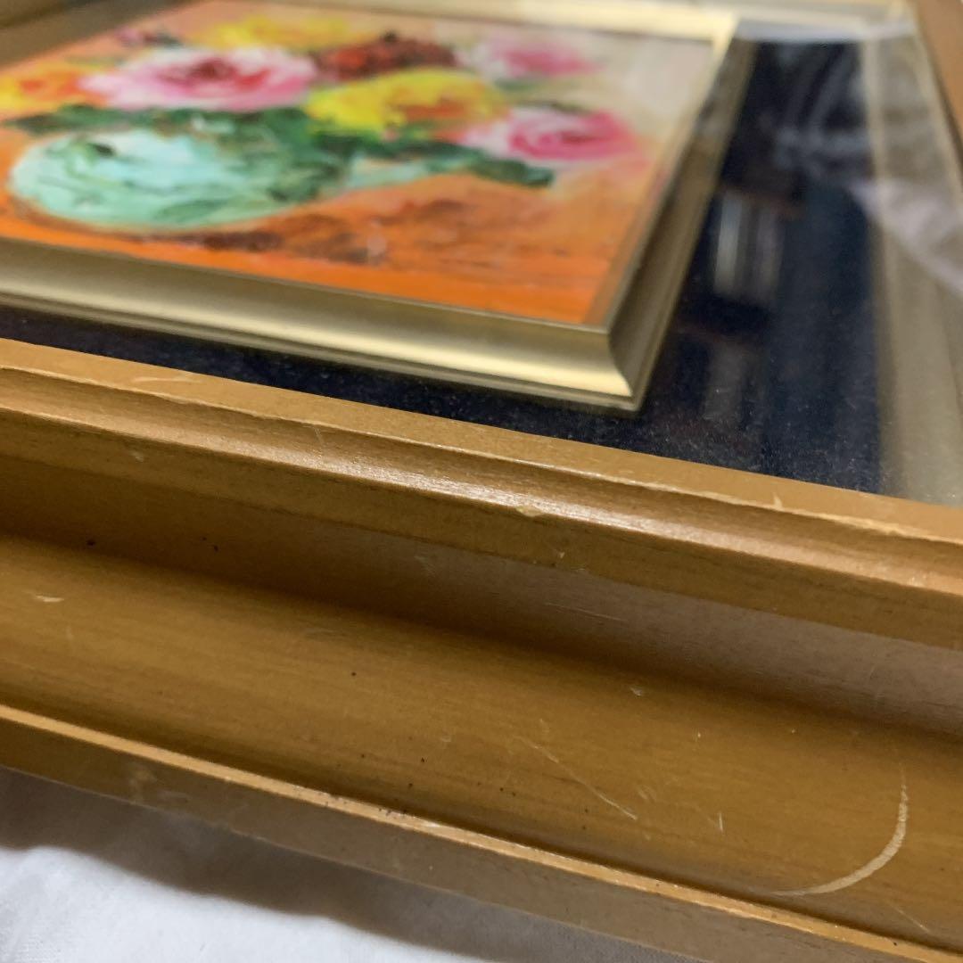 薔薇の絵画 ( 油絵 ) 村岡 清 作 - メルカリ