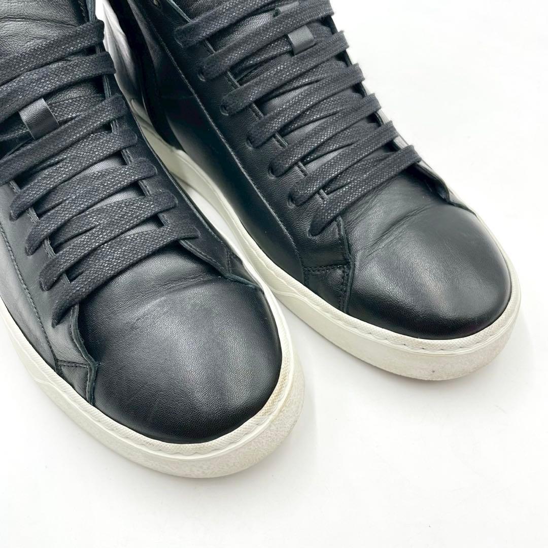 STEFANO GAMBA ハイカットレザースニーカー 黒 41 Y1420 - メルカリ