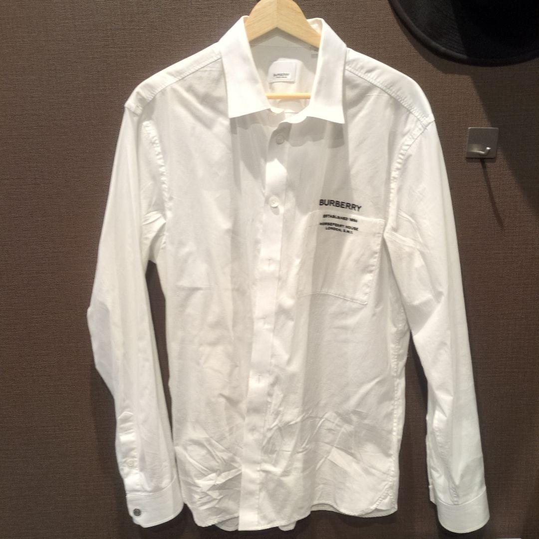 BURBERRY ホワイト 長袖シャツ BURBERRY（バーバリー） 【並行輸入品】 メンズ 長袖シャツ SHERFIELD