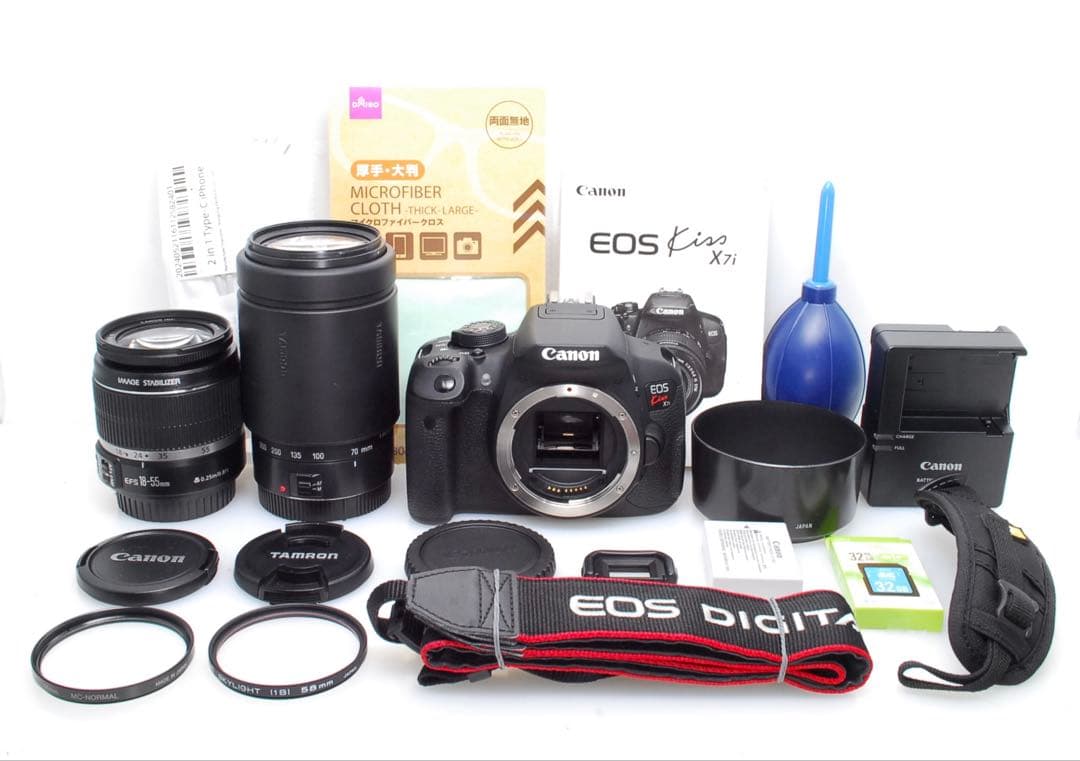 ✨ショット数2800✨CanonwKISS X7i✨ダブルレンズ✨超望遠✨カメラ