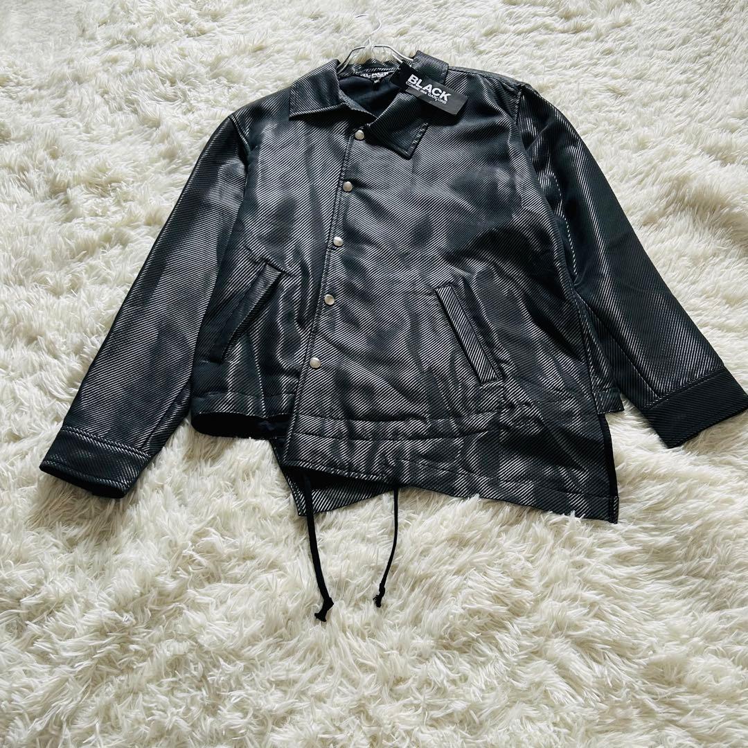 極美品】22ss ブラック コムデ ギャルソン ねじれ コーチ ジャケット