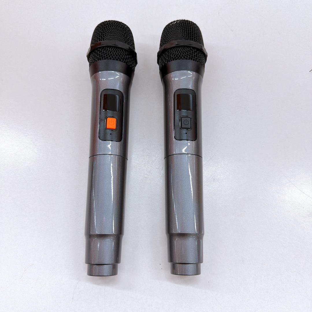 【美品】K9-M ワイヤレスカラオケセット マイク2本付き ポータブルスピーカー