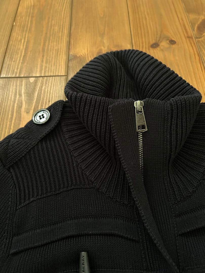 美品】バーバリーロンドン ダッフルニットコート ノバチェック