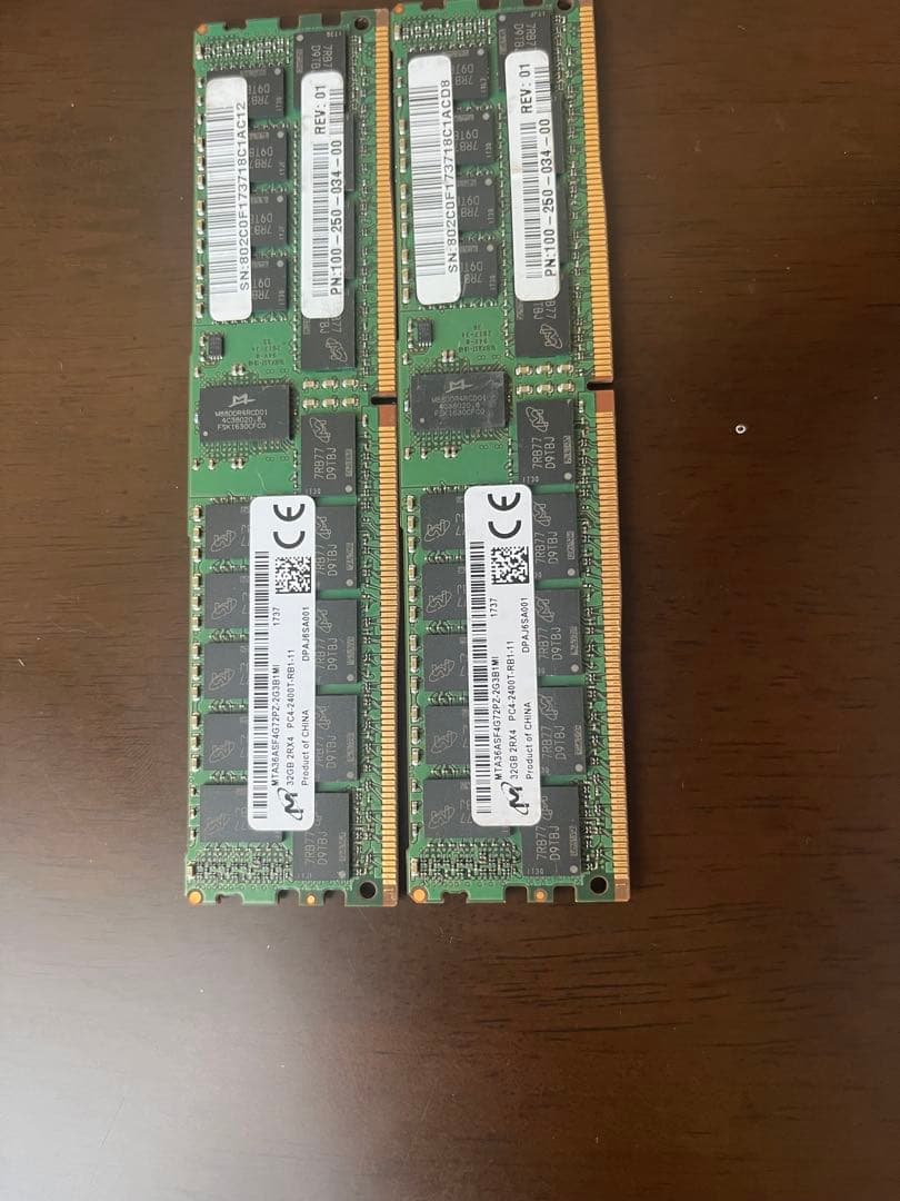 32GB サーバー用メモリ 2400t、4枚セット
