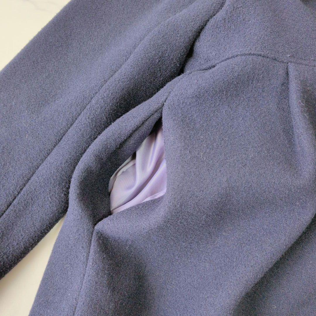 ANNASUI mini アナスイ ロングコート ファー 2way 紺色 130 - メルカリ