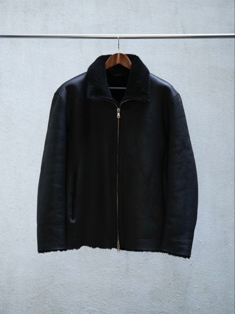 mélodie プロフ MB ヴェネトムートン beidelli made]ムートン風フードハーフジャケット | レディース