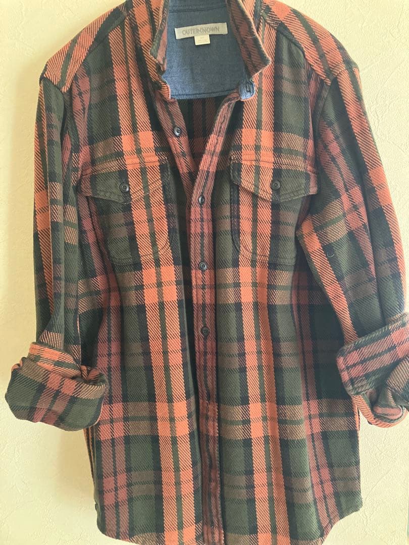 OUTERKNOWN アウターノウン肉厚ブランケットシャツ トップス