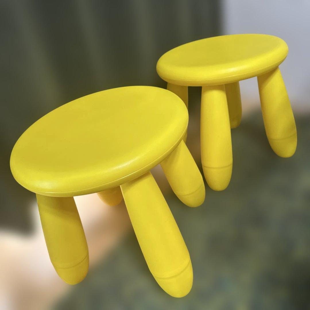 Ikea イケヤ 、イエロー キッズチェア 2個 - メルカリ