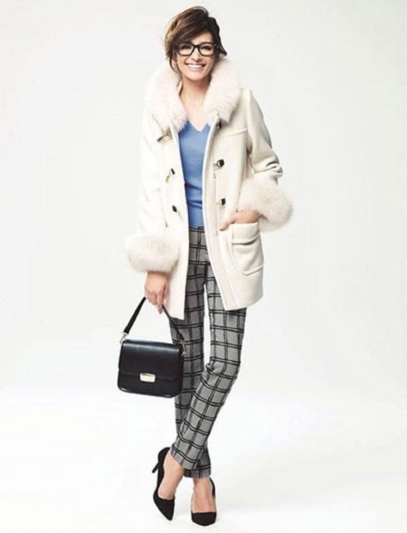 ジャスグリッティー ダッフルコート フォックス ファー 金具 牛革