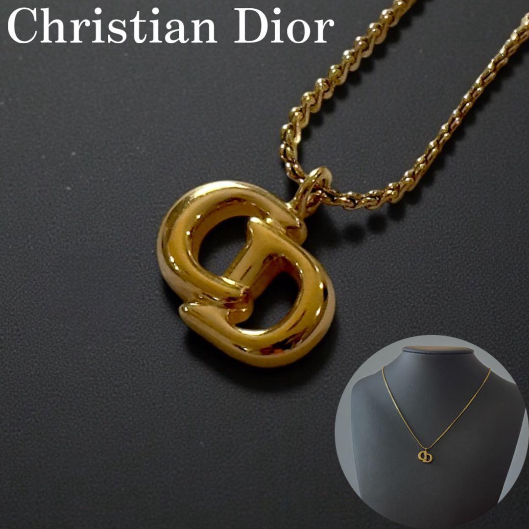 極美品✨Christian Dior ネックレス ロゴ ゴールド ヴィンテージ