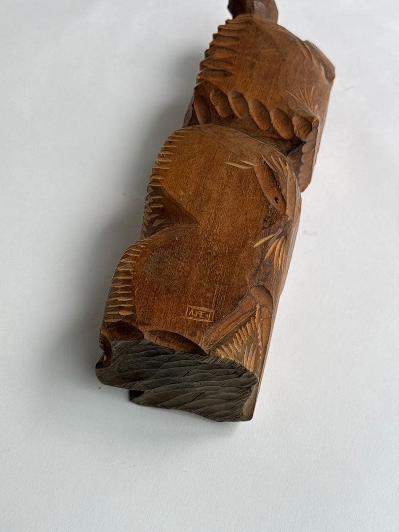 木彫り 熊 ガラス目 民芸品 工芸品 伝統工芸 アイヌ 八雲 レリーフ