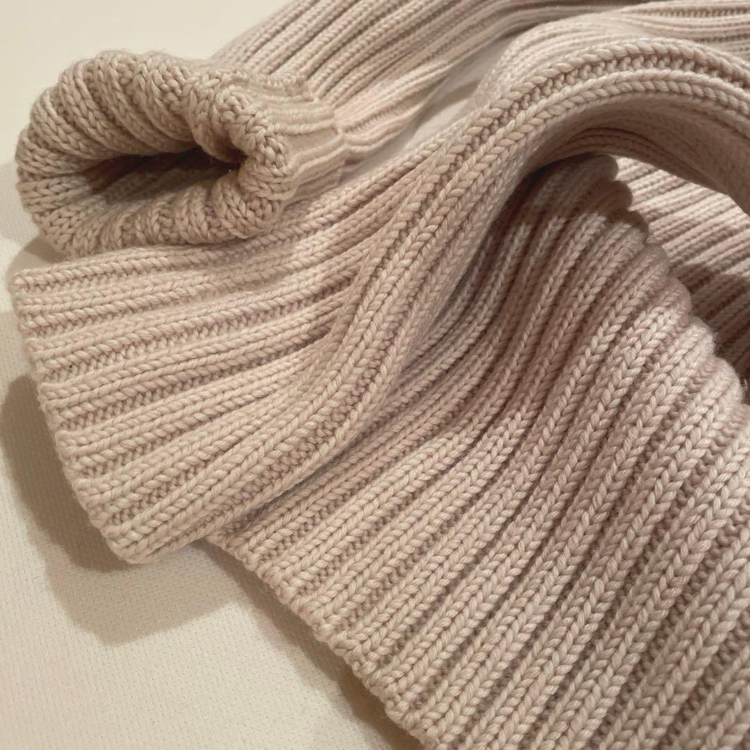 セオリー theory ベージュ リブ編み 長袖セーター ボタン付き ニット