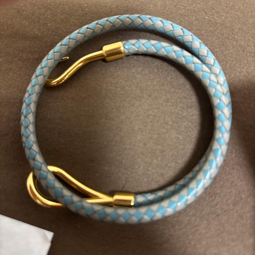 HERMES エルメス チョーカー ジャンボ 編込み 2連 ブレスレット エルメス ジャンボ バングル 編込み 2連ブレスレット チョーカー