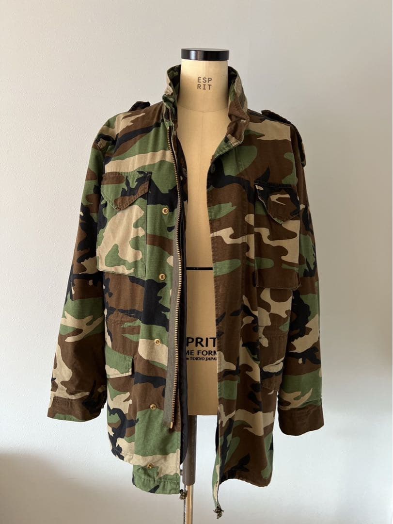 M.W.O.B.H.M キルティングライナー付き迷彩ジャケット XL M-65中綿キルティングライナー/キルティングジャケット/キルティング