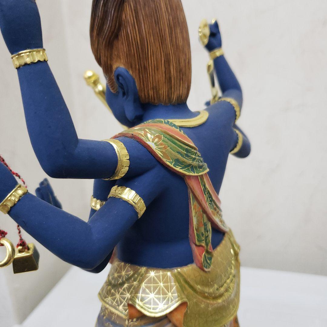 Bフライデー極彩色 錐金特上彫り烏枢沙摩明王8寸