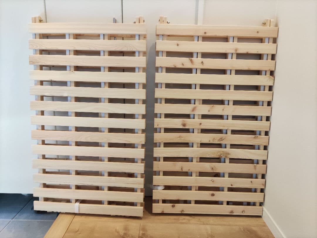 セミダブル 2つ折りヒノキベッド すのこベッド 折りたたみ ひのき 2つ折り セミダブル すのこマット