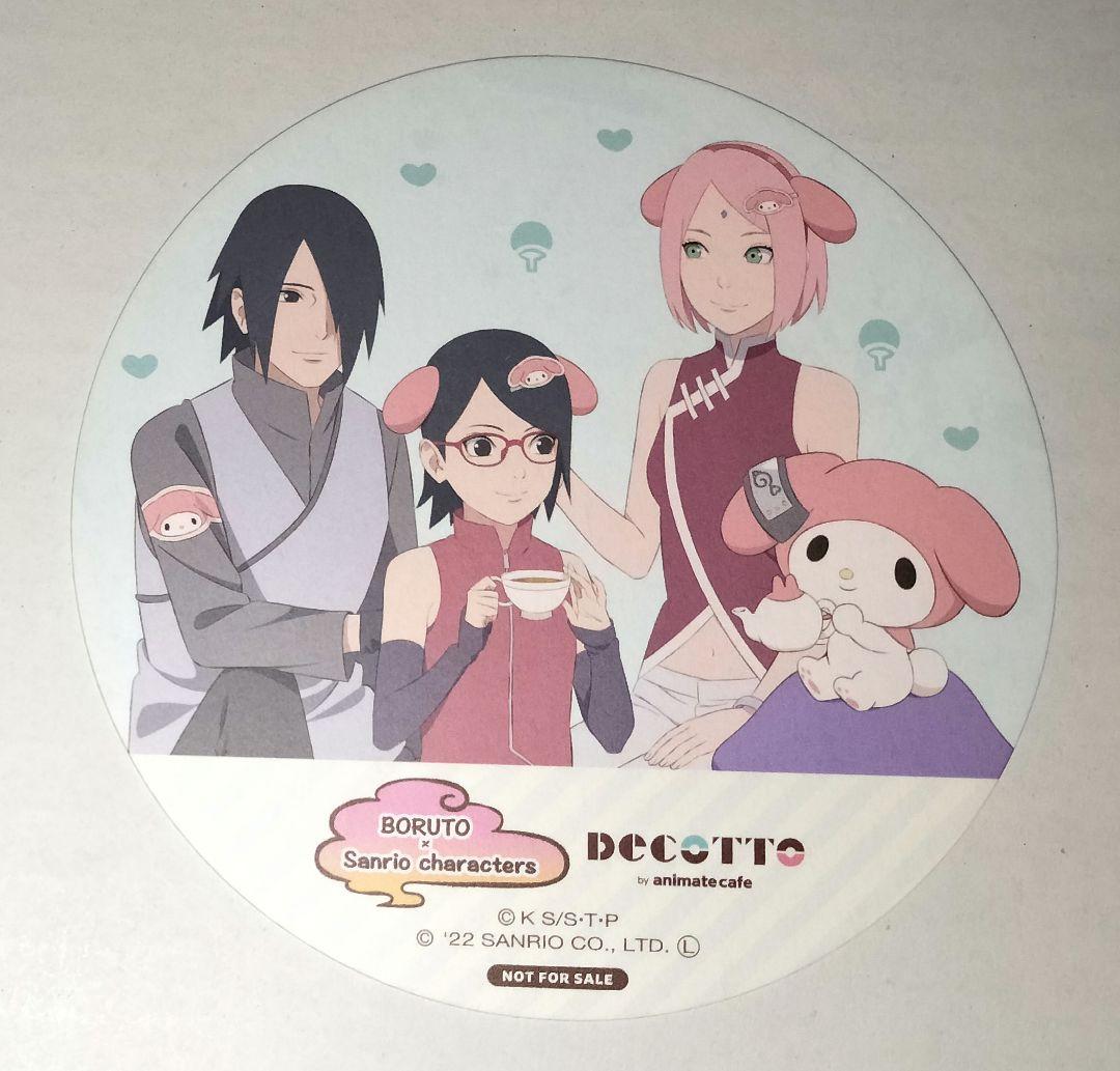 NARUTO サスケ サクラ サラダ コースター サンリオ アニメイトカフェ