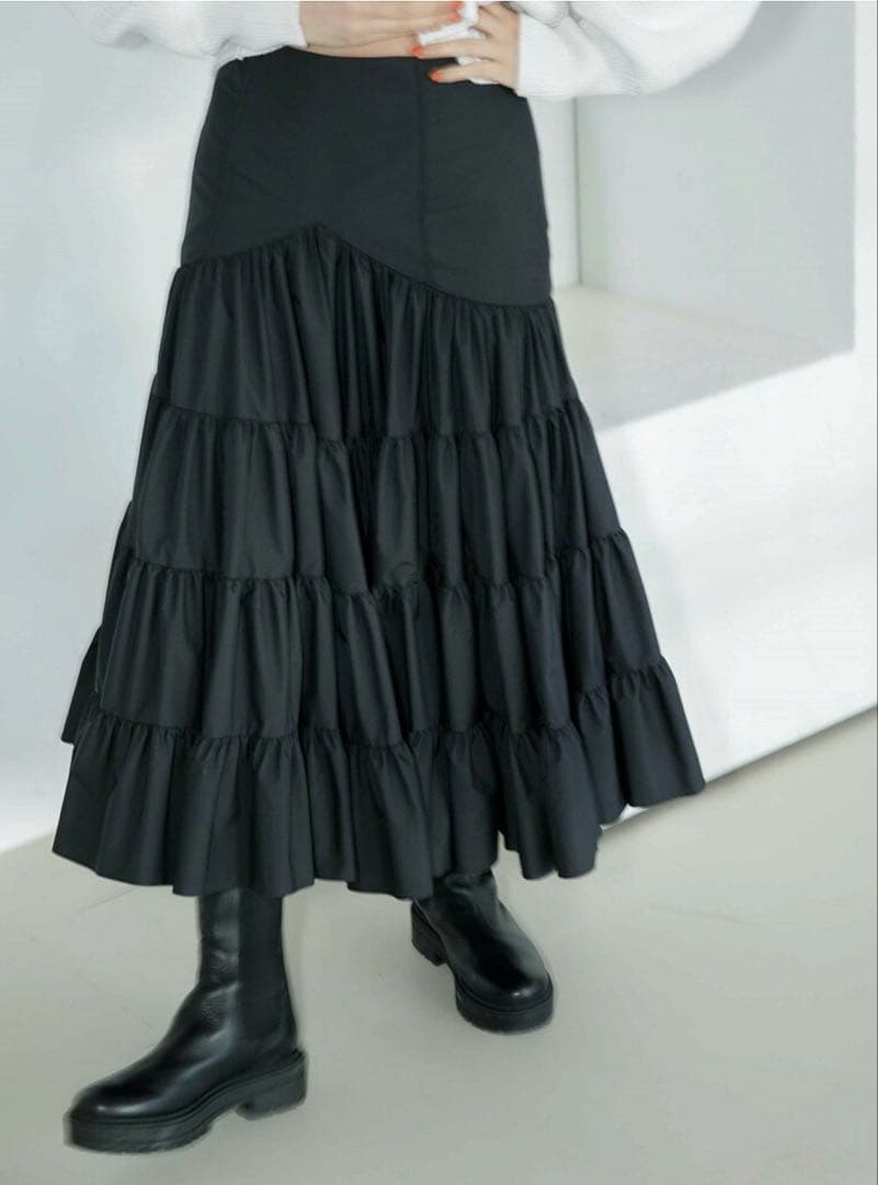 美品♪rena semba × CITYSHOP タフタティアードスカート - メルカリ