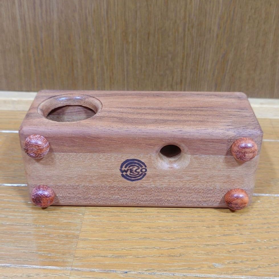 【新品未使用】マクアケ ウッドスピーカー スマホ　WECO　マホガニー