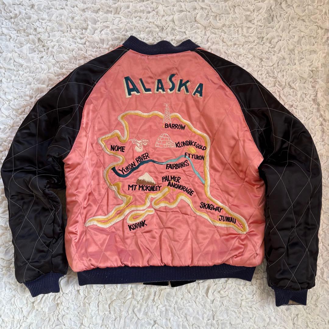 テーラー東洋 アラスカジャン 別珍×サテン リバーシブル スカジャン 中