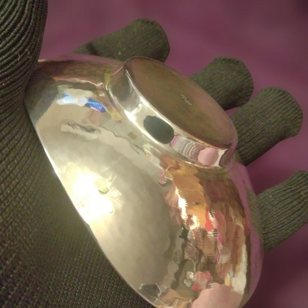 お値下げ　純銀　小判形　煎茶用茶托　49.1g