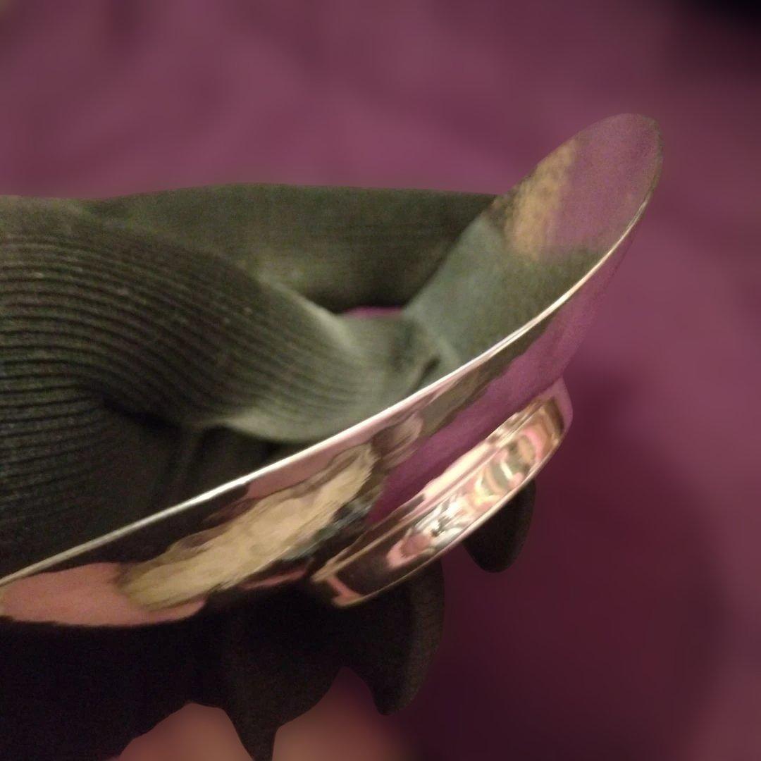 お値下げ　純銀　小判形　煎茶用茶托　49.1g