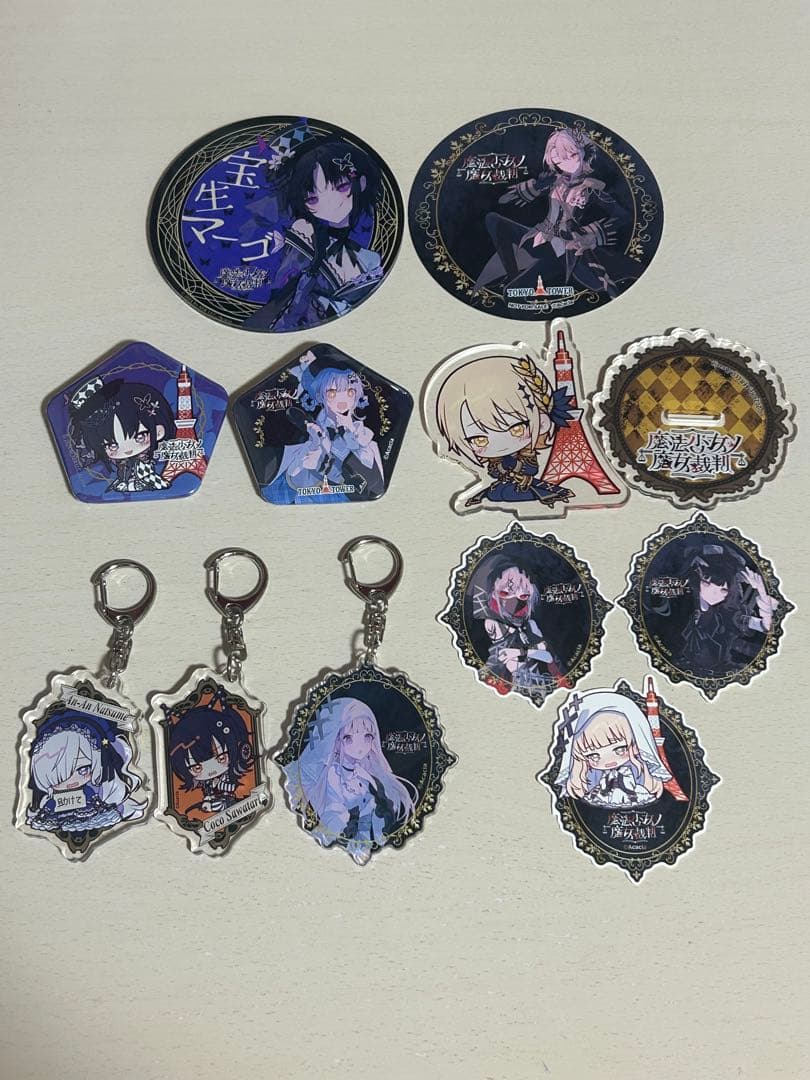 【匿名配送】魔法少女ノ魔女裁判（まのさば）東京タワー グッズまとめ売り 即購入⭕️ 匿名配送】魔法少女ノ魔女裁判（まのさば）東京タワー グッズまとめ