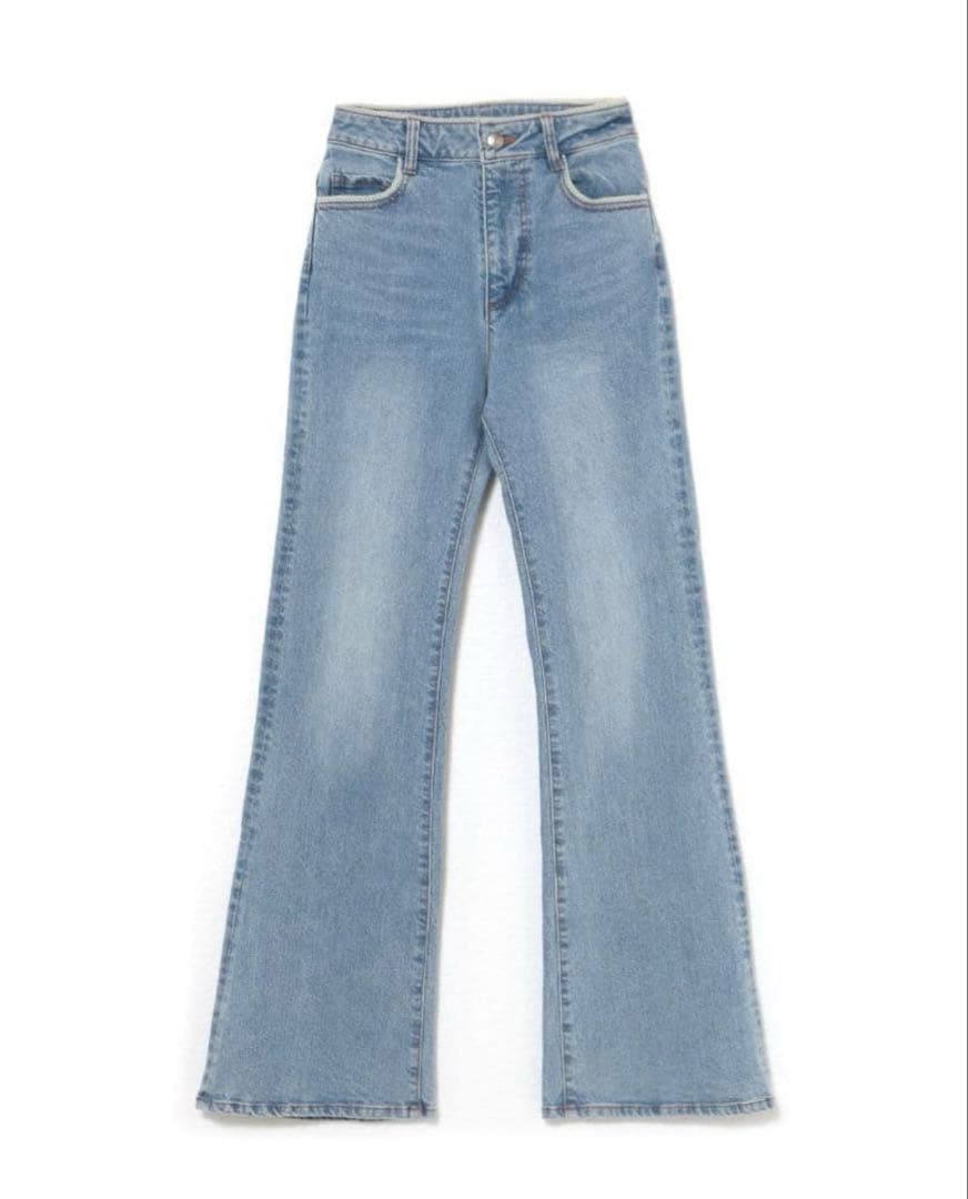 andmary Heart stitch denim light blue S