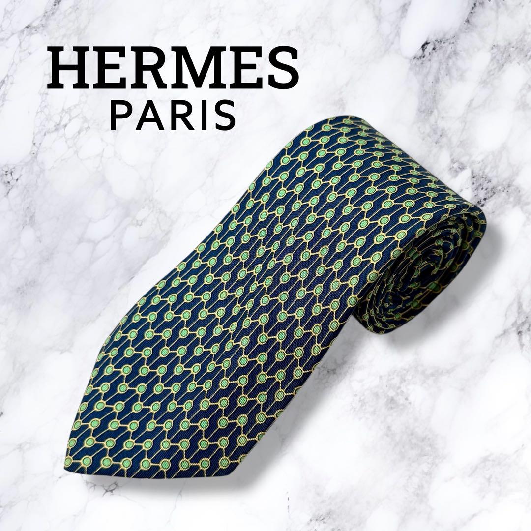 極美品】エルメス HERMES シルク100% ネクタイ 総柄 フランス製 - メルカリ