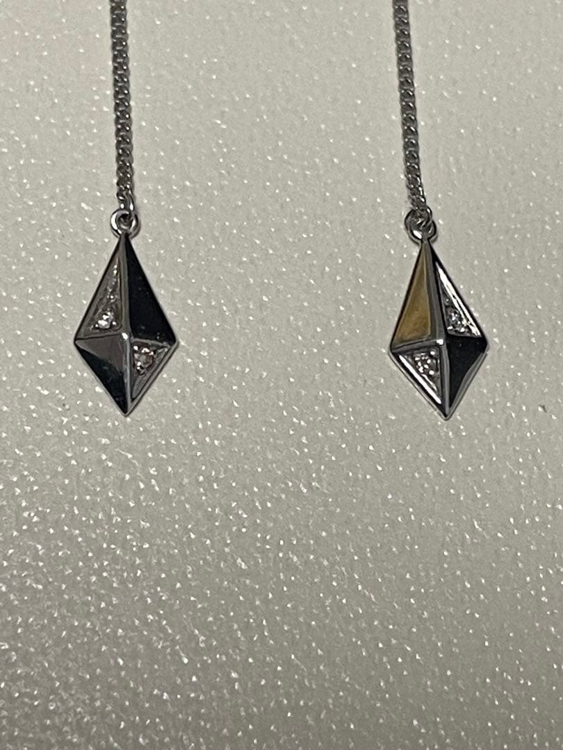 4℃ K10WGダイヤモンドアメリカンピアス - アクセサリー一 番 安い 通販