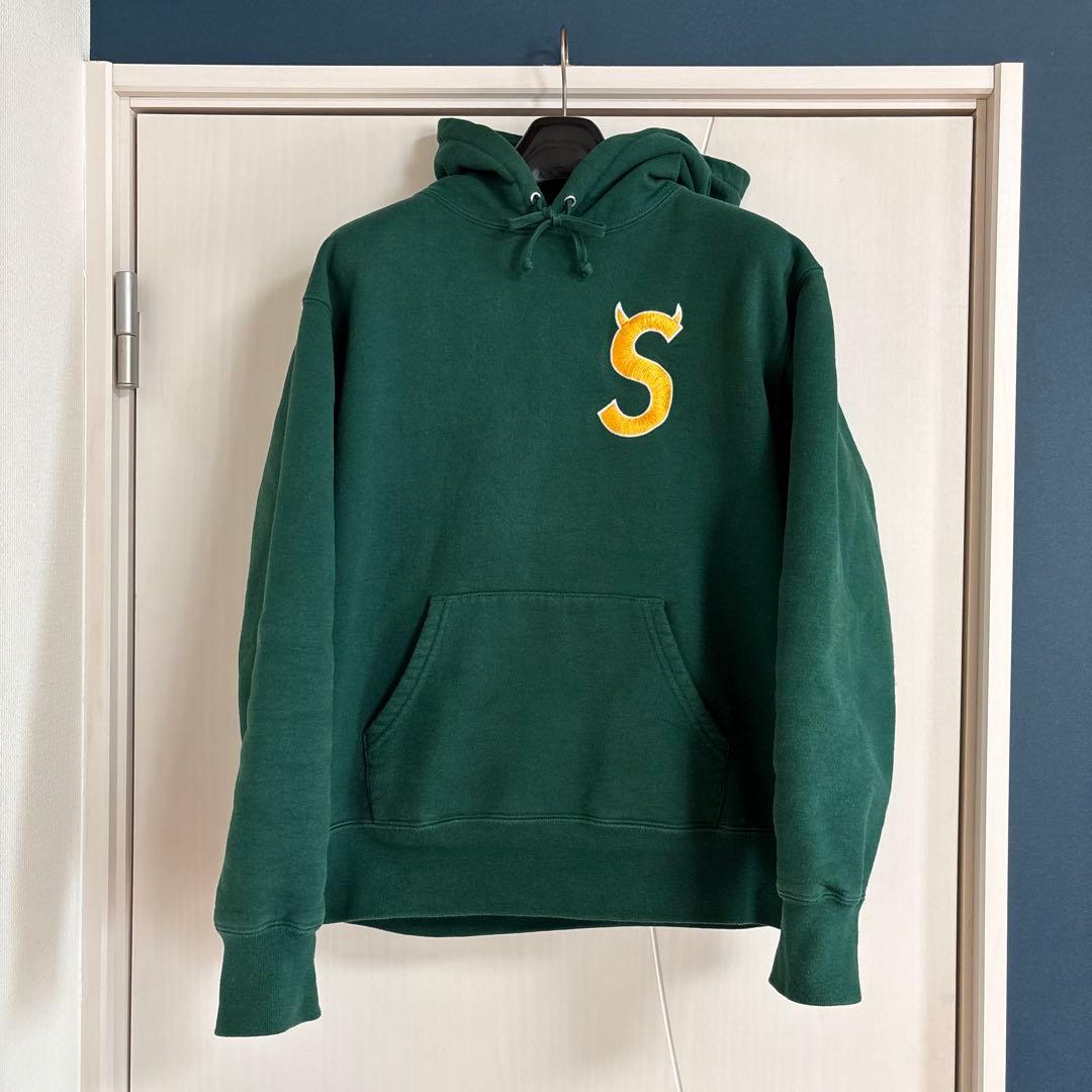 堀米雄斗着用モデル】激レア シュプリーム ツノSロゴ刺繍 パーカー