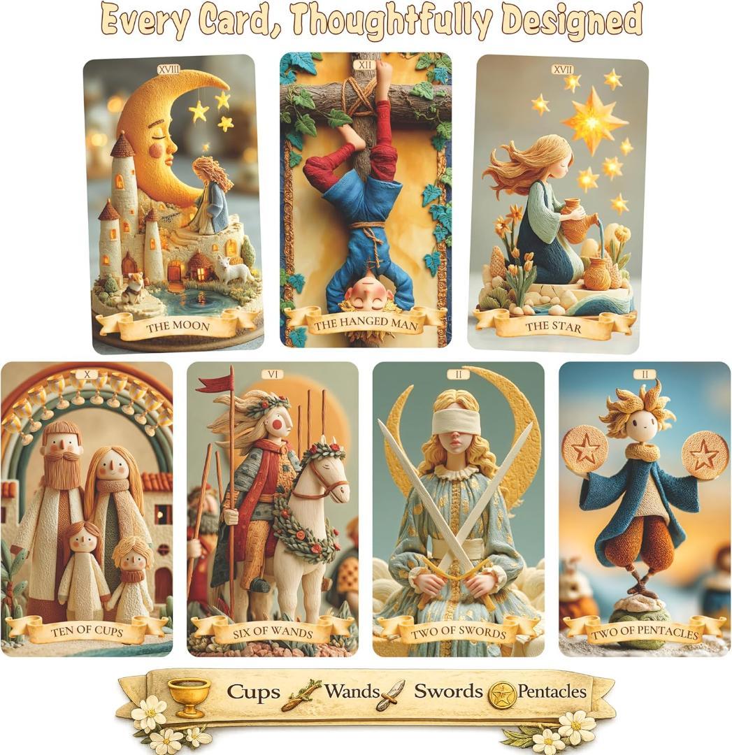 正規品タロットカード】可愛い粘土細工で世界観を表現✨クレイアート