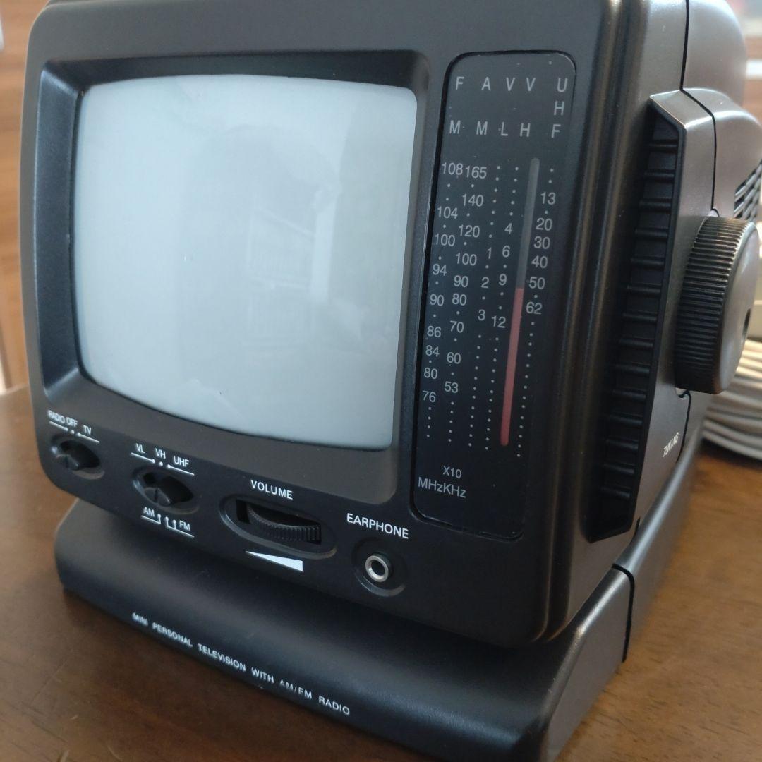 ジャンク】ポータブルテレビ TC-500M モノクロ 監視カメラ レトロ 平成