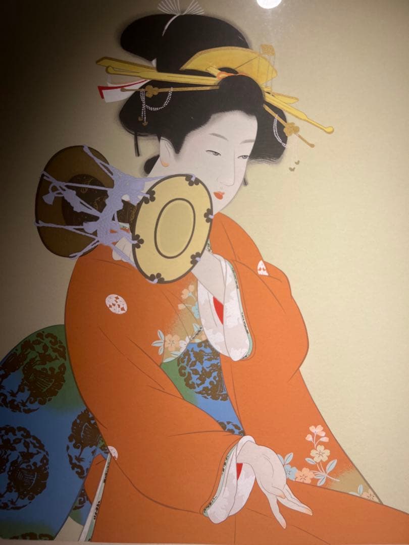 美品　上村松園【鼓の音】シルクスクリーン　380限定 美品 上村松園【鼓の音】シルクスクリーン 380限定 - メルカリ