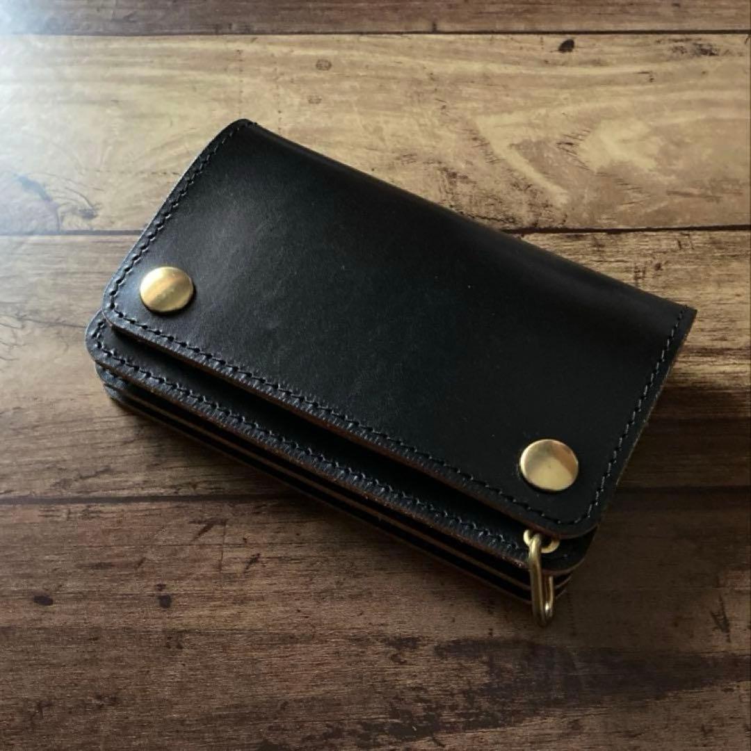 sdr128zx様専用】ミドルトラッカーウォレット 3層【お札を折らずに収納