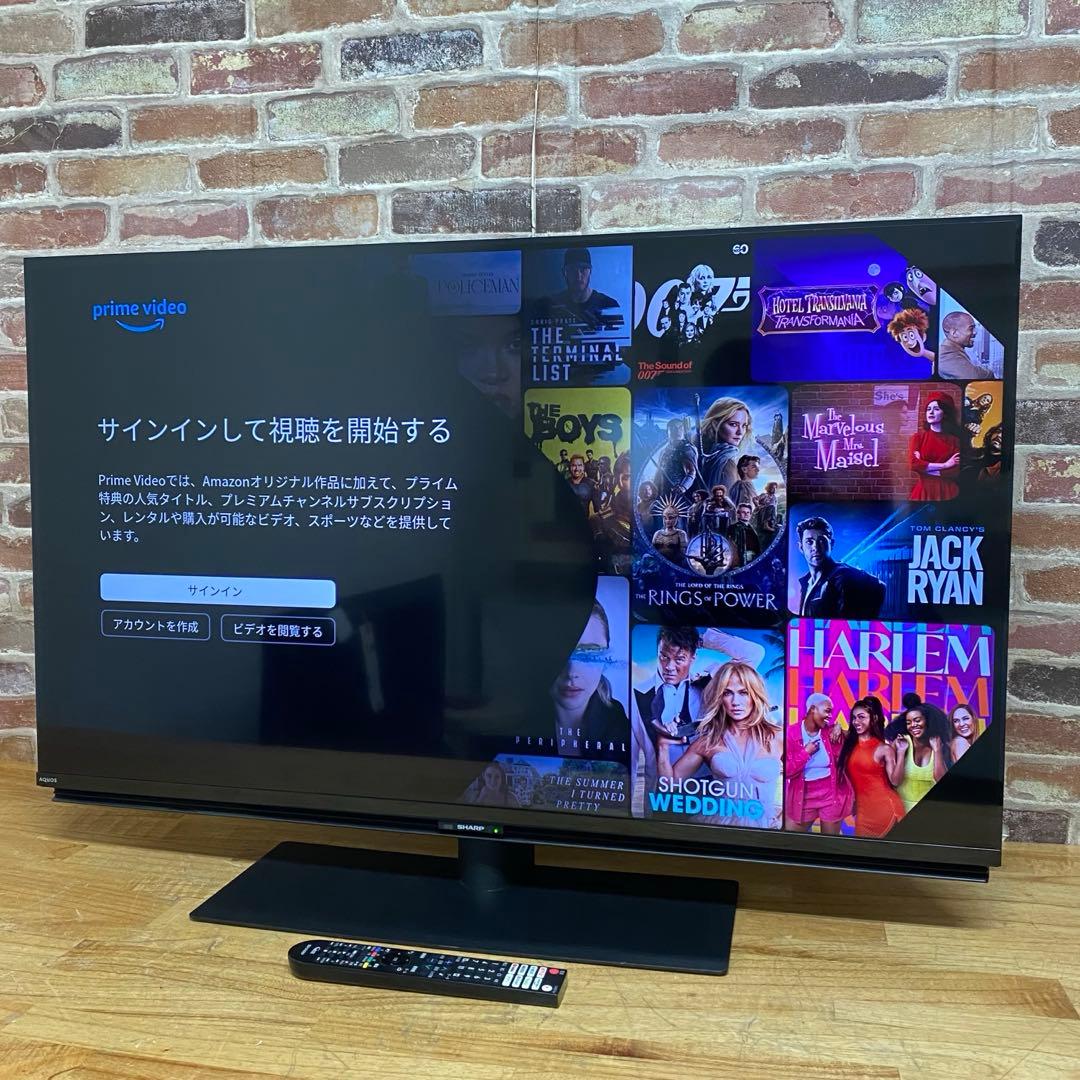 シャープ 43V型 4K液晶テレビ AQUOS 4T-C43DL1 動画アプリ○