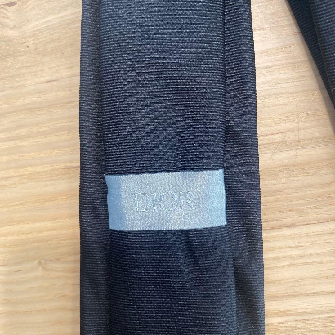 美品 DIOR ネクタイ ワンポイントロゴ 黒 - メルカリ