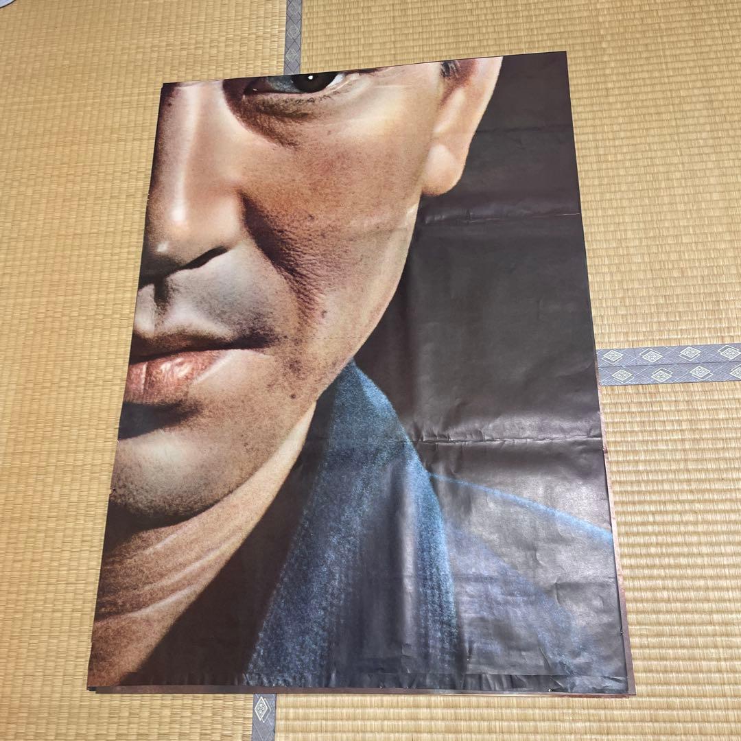 高倉健さんB1ポスター4枚（特大顔アップ）傷み、破れ・補修若干有ります。