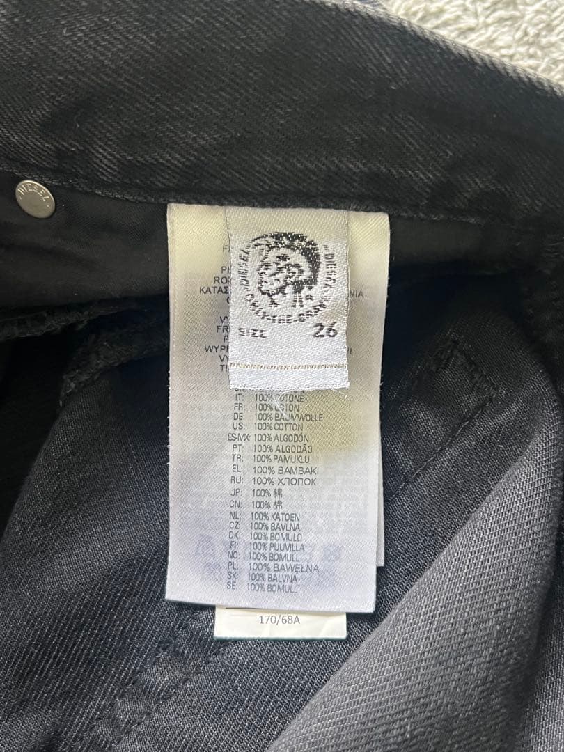 パンツ \"DIESEL\" Black Wide leg Denim