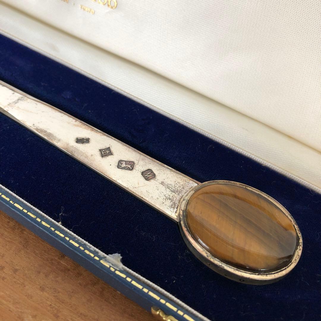 マッピン＆ウェッブ 純銀製ストーン付 ペーパーナイフ