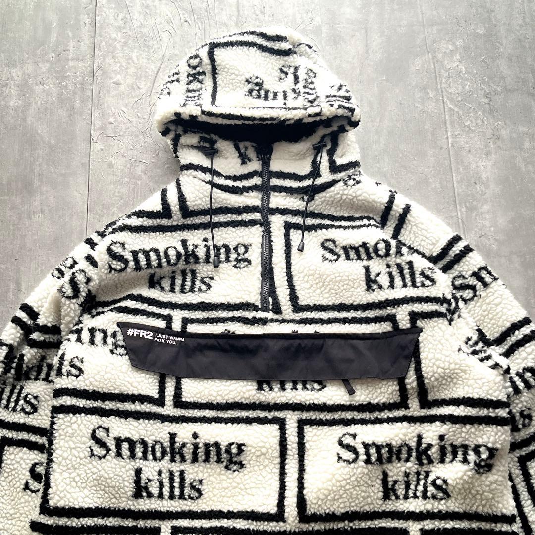 初期 FR2 総柄ボアジャケット ハーフジップ SMOKING KILLS M - メルカリ