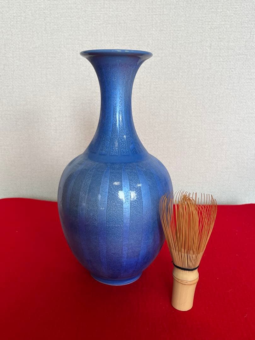 中田一於 淡青釉裏銀彩 花入 N40 日本工芸会正会員 九谷焼 - メルカリ