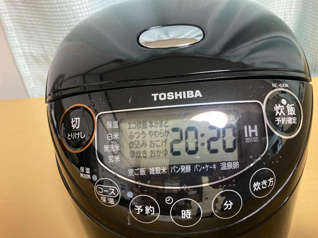 ★美品★ TOSHIBA RC-6XM IH炊飯器 黒 0.63l 2021年製
