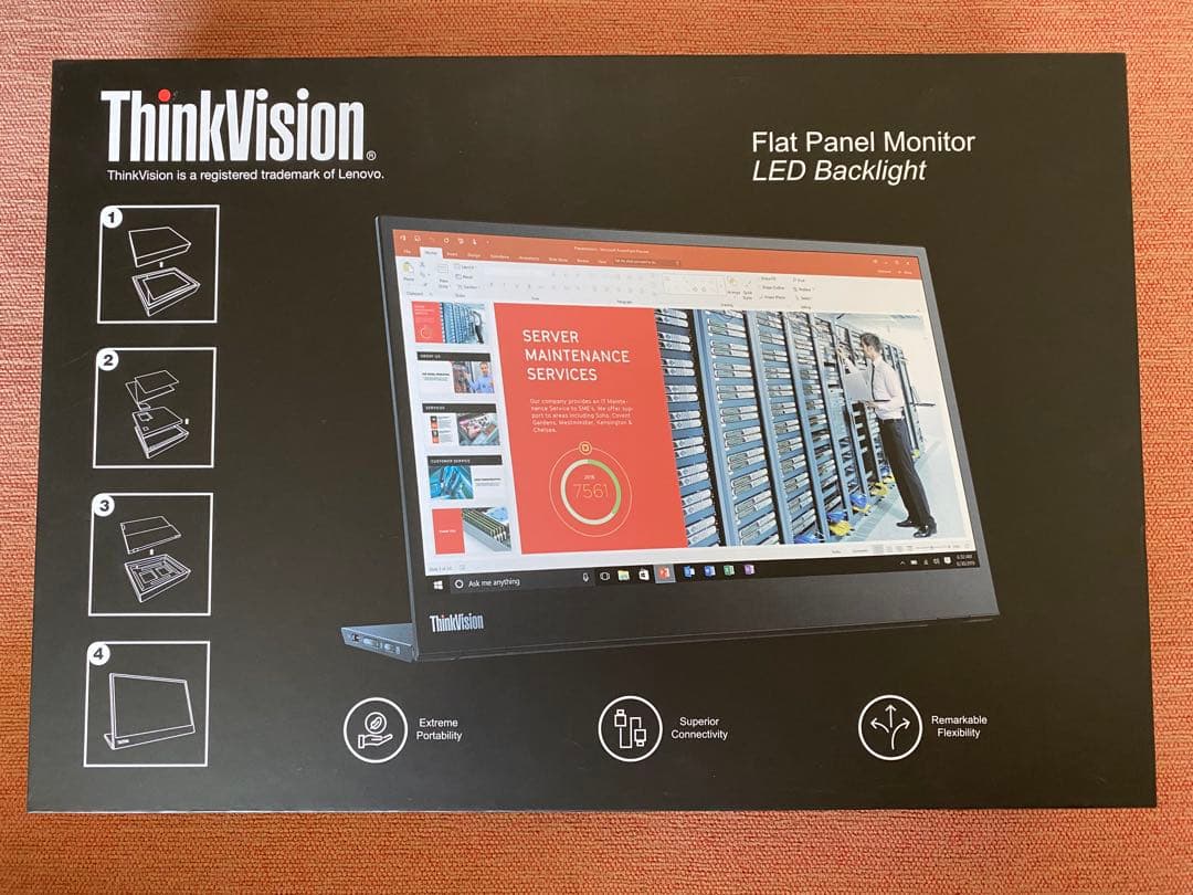 箱付き一式セット ThinkVision M14 フラットパネルモニター